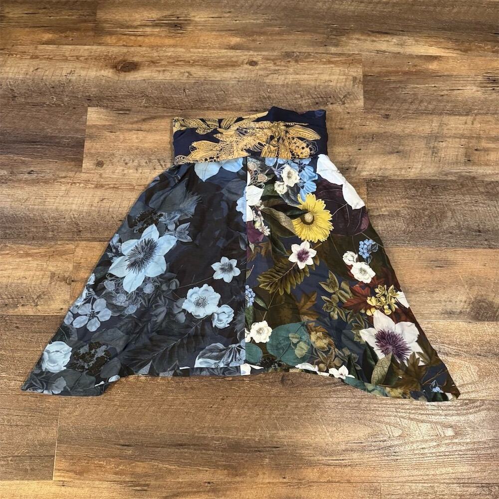 Desigual Floral Patchwork A-Line Art to Wear Skirt Boho Tie EUR 38 ~US 10 READ